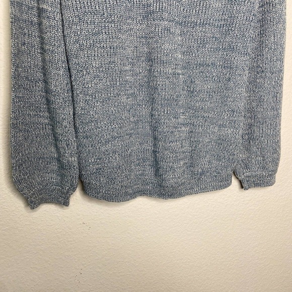 Pink Lily Criss Cross Back Blue Sweater S - Picture 10 of 12